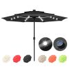 10Ft 3-Tiers 32LEDS Patio Umbrella Beige