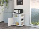 Kit Lower Microwave Cabinet; Single Door; Three Side Shelve -White