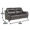 Luxurious Top Grain Leather Reclining Sofa - Power Footrest, Power Headrest - High Leg Design, Stylish and Comfortable