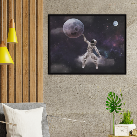 Cosmonaut Art Print (Color: Multi, size: 16Lx24Wx1.25H)