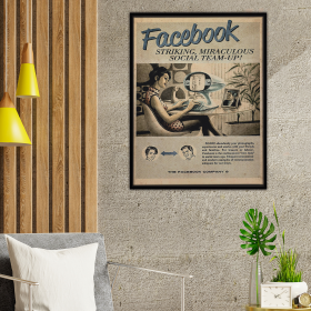 Facebook Art Print (Color: Multi, size: 24Lx16Wx1.25H)