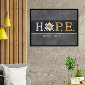 Hope Never Give Up Art Print (Color: Multi, size: 24Lx36Wx1.25H)