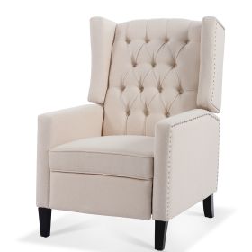 27.16" Wide Manual Wing Chair Recliner (Color: Beige)