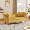 Living Room Sofa Velvet U Shape Backrest with Storage and Storage Space