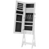 Fashion Simple Jewelry Storage Mirror Cabinet With LED Lights; For Living Room Or Bedroom