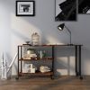 360¬∞ Free Rotating Sofa Side Table with Storage Shelves and Casters