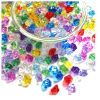 Premium Multicolored Fake Crushed Ice Rocks; Fake Diamonds Plastic Ice Cubes Acrylic Clear Ice Rock Diamond Crystals Fake Ice Cubes Gems For Decoratio