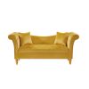 Living Room Sofa Velvet U Shape Backrest with Storage and Storage Space