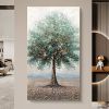 Hand Painted Oil Painting Original Tree Oil Painting on Canvas Extra Large Wall Art Abstract Minimalist Art Tree Wall Art Custom Painting Blue Decor L