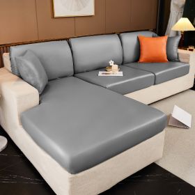 Waterproof technology fabric sofa cover, all inclusive, universal cushion, all season universal seat cushion, leather sofa cover, wholesale of hats (Color: Keyan Grey, size: Backrest M)