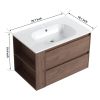 30" Wall Mounting Bathroom Vanity With Gel Sink