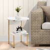 Living Room Bedroom Decor Mobile Sofa End Side Table 2 PCS