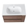 30" Wall Mounting Bathroom Vanity With Gel Sink