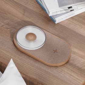 [Special gift] Private mode wireless charging new household 15W mobile phone fast charging two in one wireless charging night light (colour: grain)