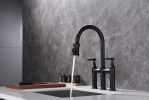 Bridge Kitchen Faucet with Pull-Down Sprayhead in Spot