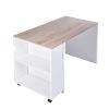 47.4" L Computer Desk with movable bookcase